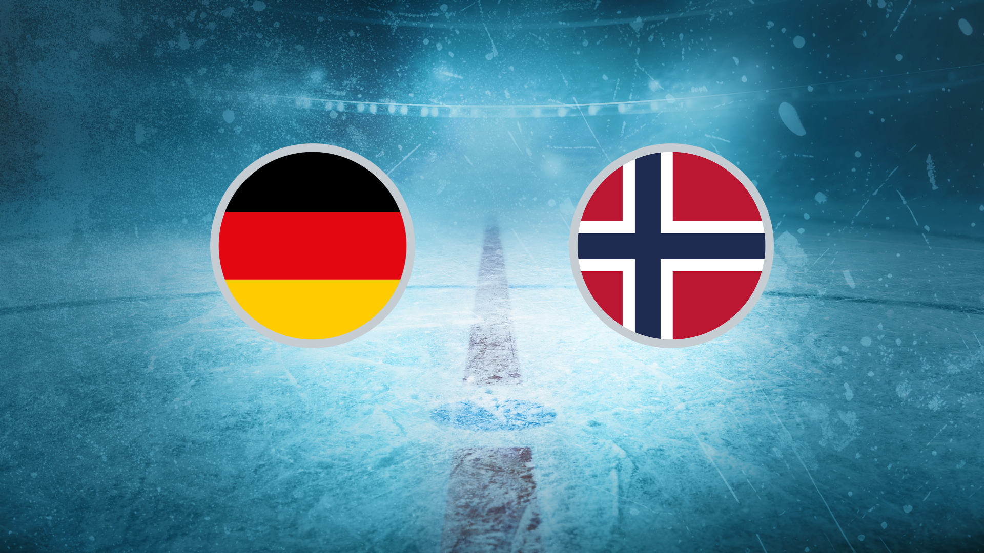 Werbegrafik mit jeweils einer Flagge von Deutschland und Norwegen